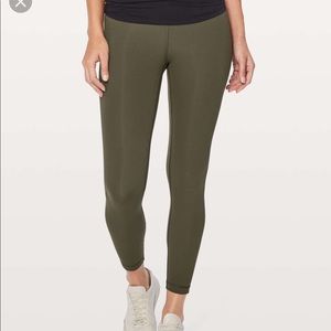 Lululemon Wunder Under Hi Rise 7/8 Olive Green 2